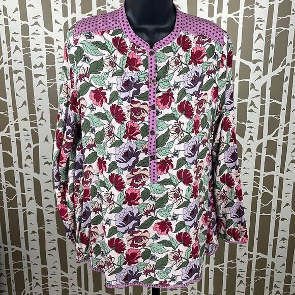 Matilda Jane Once Upon a Time Dusk Dawn Floral Top Style Number 22610T size M - Picture 5 of 9